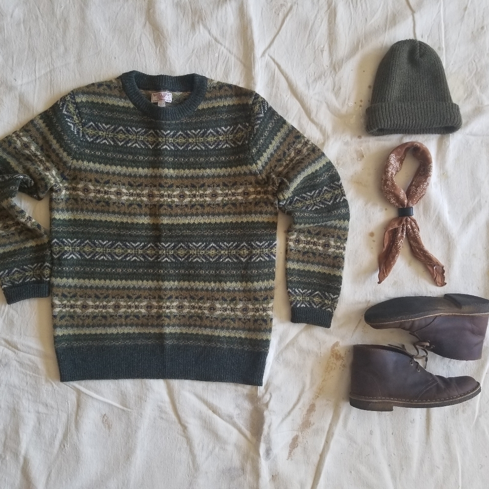Wallace & Barnes Fair Isle wool sweater